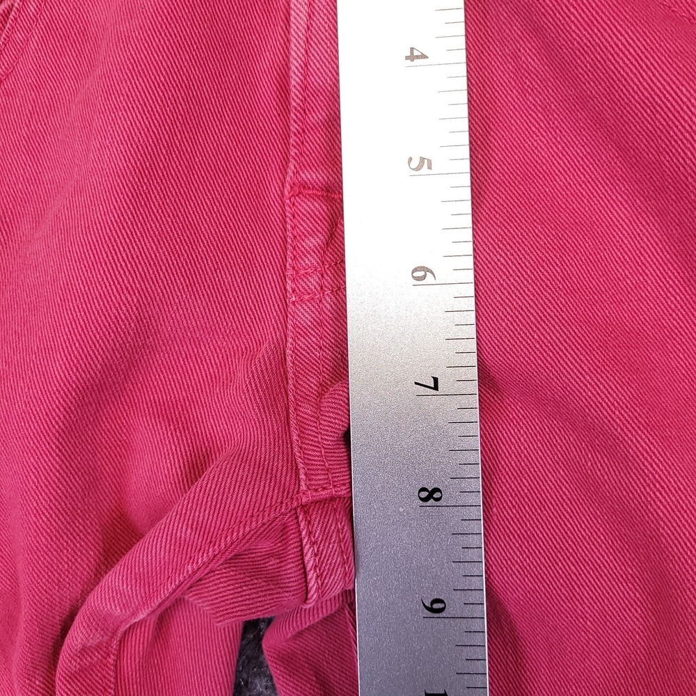 R13 Boy Straight 26x24.5 Actual Sz Vivid Pink Low Rise Stretch Italian SS23 - Picture 15 of 16